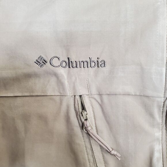 Columbia Jacket Women Large Beige Omni-Shield Full Zip Micro Canvas - Picture 15 of 16